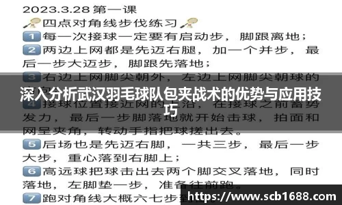 深入分析武汉羽毛球队包夹战术的优势与应用技巧