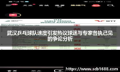 武汉乒乓球队速度引发热议球迷与专家各执己见的争论分析
